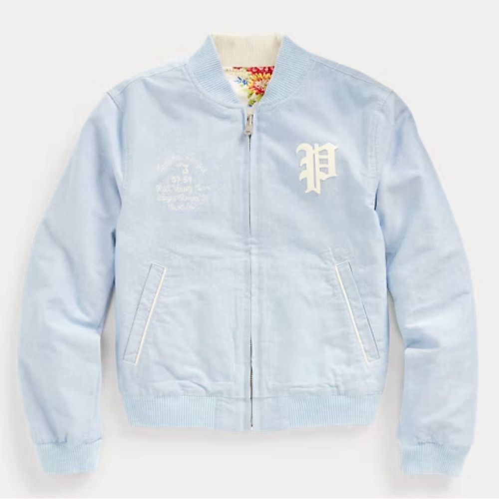 Polo Ralph Lauren sz 4 Light Blue Kids Bomber Jacket